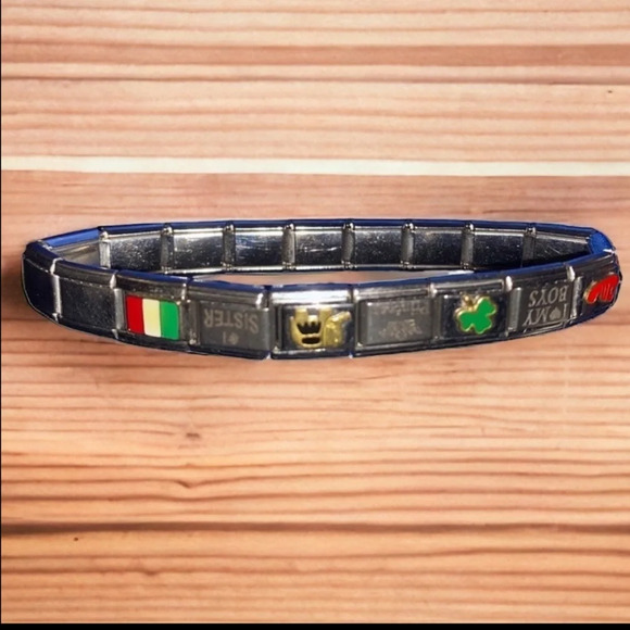 Italian Italy Stainless Charm Bracelet Mom Ireland - Picture 1 of 7